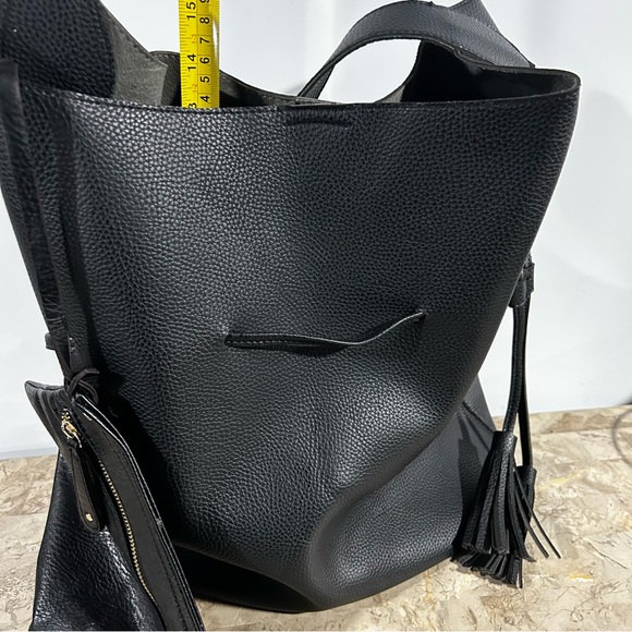 XL Black Tote Bag With Small Coin Purse Attached - Picture 15 of 16